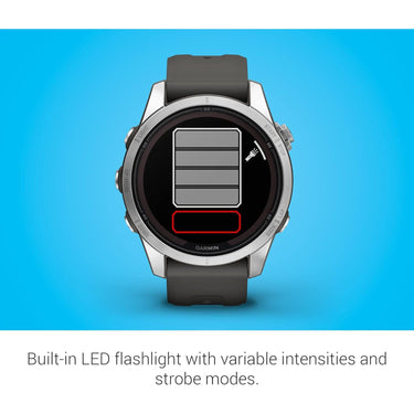 Garmin Fenix 7S Pro Solar, Glass, Silver, Graphite
