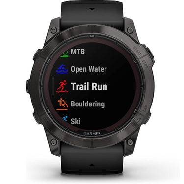 Garmin fenix 7X Pro Solar, Sapphire, Carbon Gray Titanium, Black