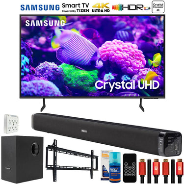 Samsung DU7200 55" Crystal 4K UHD Smart TV (2024) with Deco Gear Home Theater Bundle