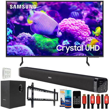 Samsung DU7200 55" Crystal 4K UHD Smart TV (2024) with Deco Gear Home Theater Bundle
