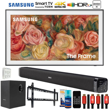 Samsung 65" The Frame QLED 4K Smart TV (2024) with Deco Gear Home Theater Bundle