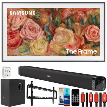 Samsung 65" The Frame QLED 4K Smart TV (2024) with Deco Gear Home Theater Bundle