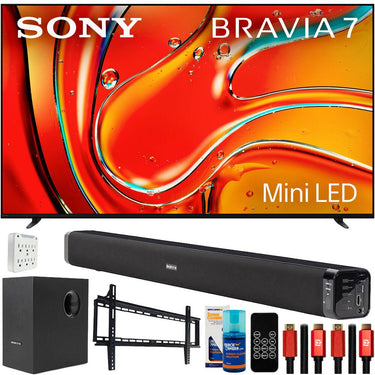 Sony BRAVIA 7 85" 4K HDR QLED Mini-LED TV (2024) with Deco Gear Home Theater Bundle