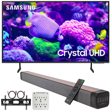 Samsung DU7200 55" Crystal 4K UHD Smart TV (2024) + Premium Soundbar + Mount Kit
