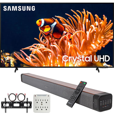 Samsung DU8000 55" Crystal 4K UHD Smart TV (2024) + Premium Soundbar + Mount Kit