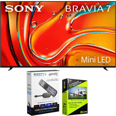 Sony BRAVIA 7 65" 4K QLED Mini-LED TV 2024 Bundle with Redeemable DIRECTV Gemini Air