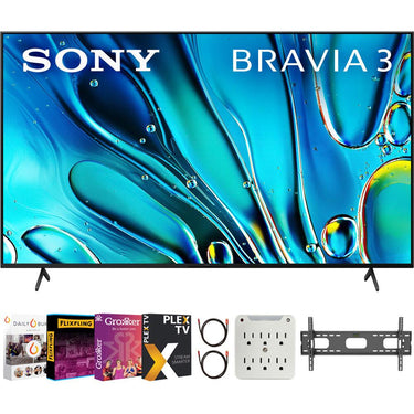 Sony BRAVIA 3 K85S30 85" 4K HDR Smart LED TV (2024) with Movies Streaming Pack