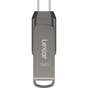 Lexar 256GB JumpDrive Dual Drive D400 USB 3.1 Type-C, 130MB/s, Metal Swivel Design