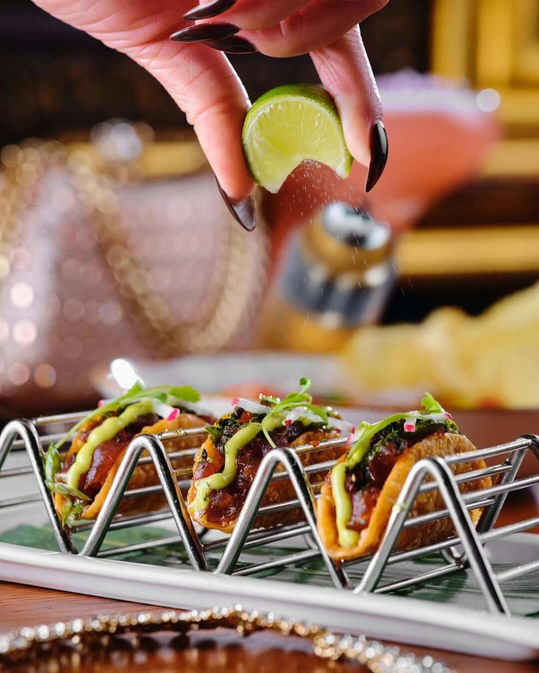 tuna poke wonton tacos