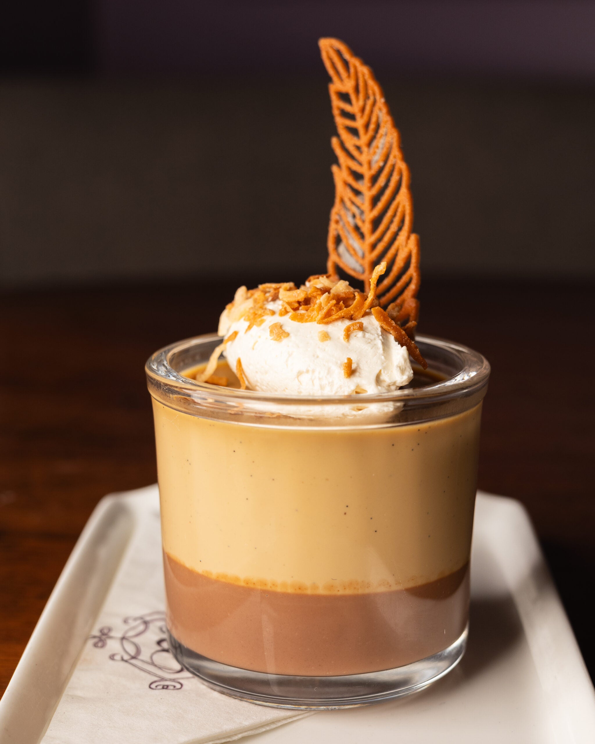Black Bottomed Butterscotch Pot De Creme