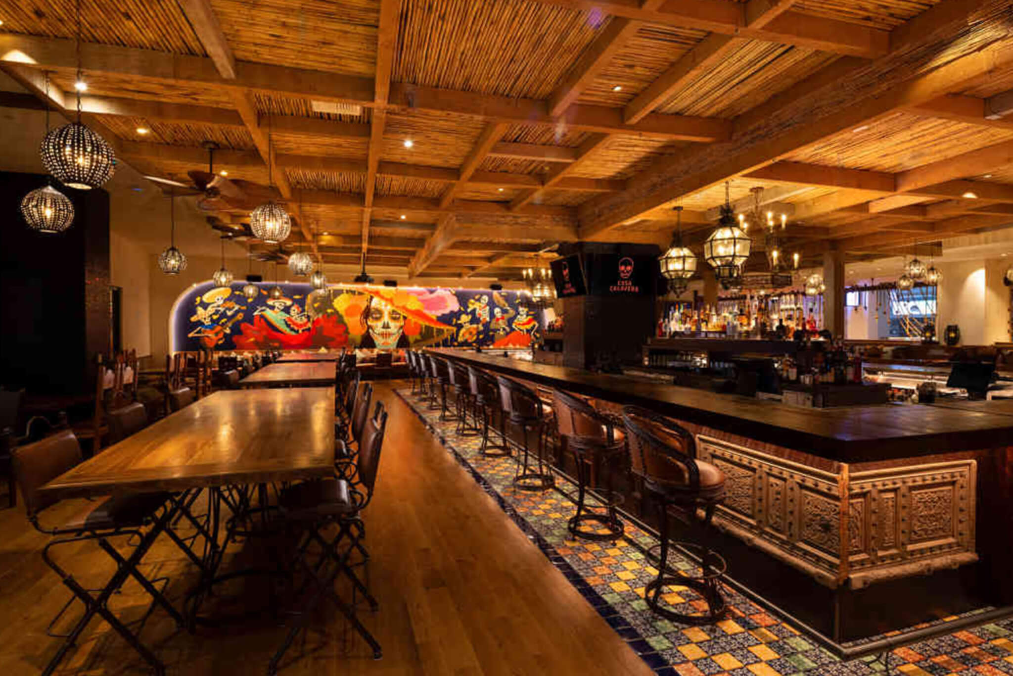Casa Calavera Interior with Mural