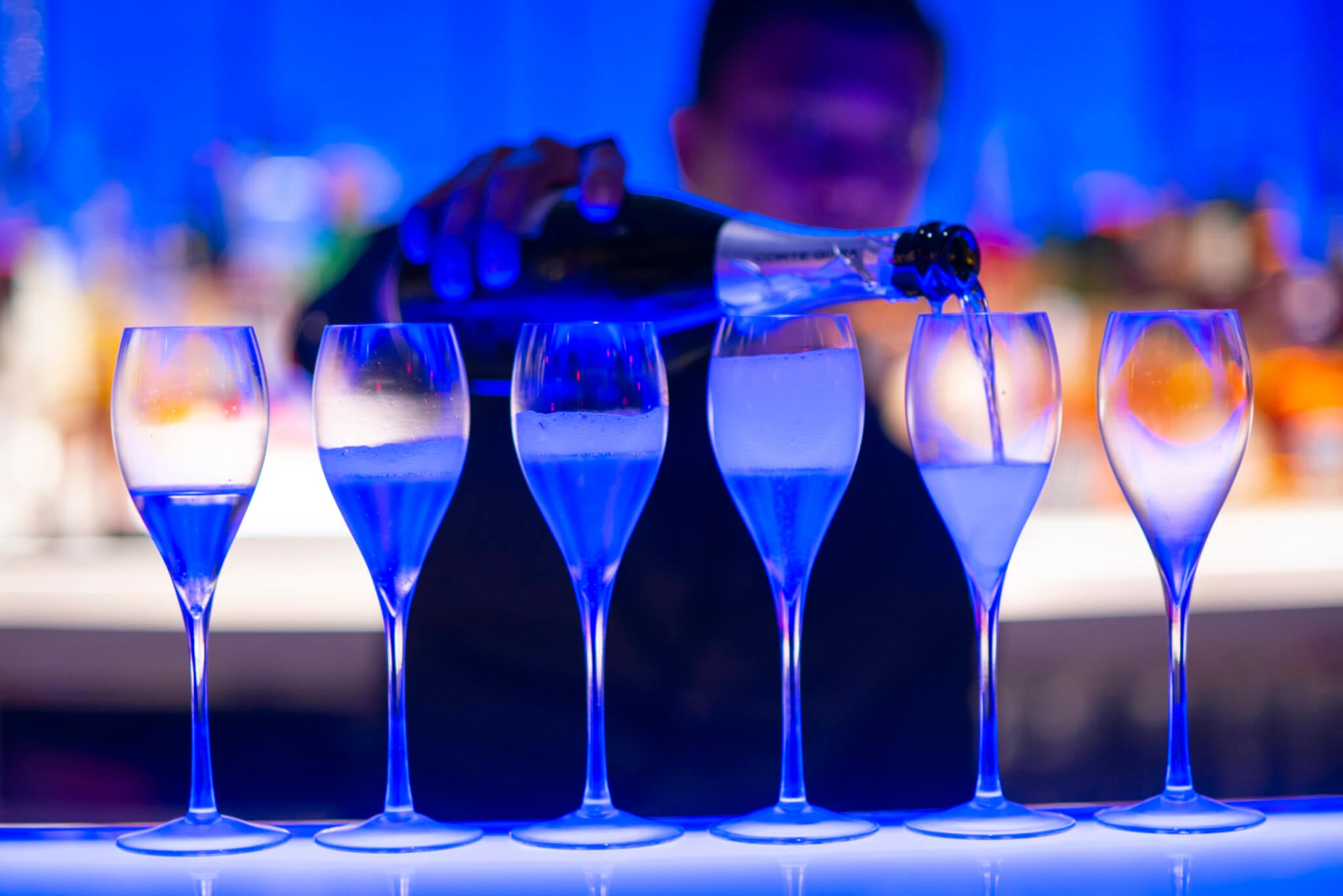 Bartender Pouring Champagne