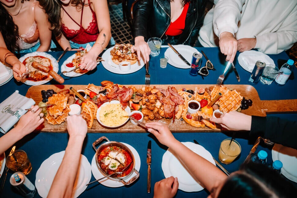 party brunch food spread