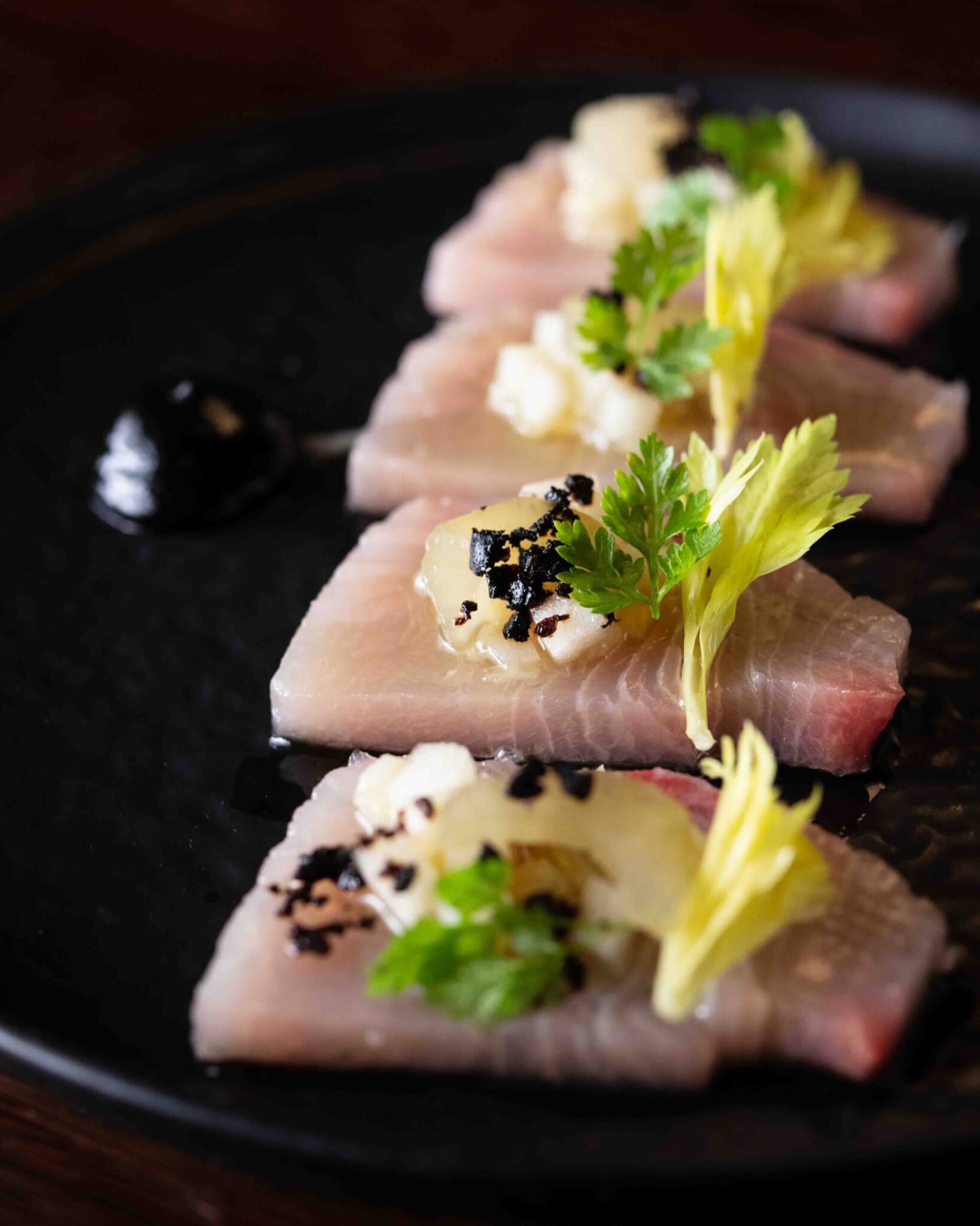 hamachi crudo at cathedrale