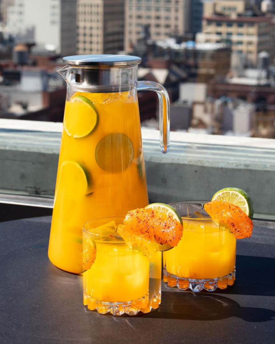 cocktail pitchers happy hour