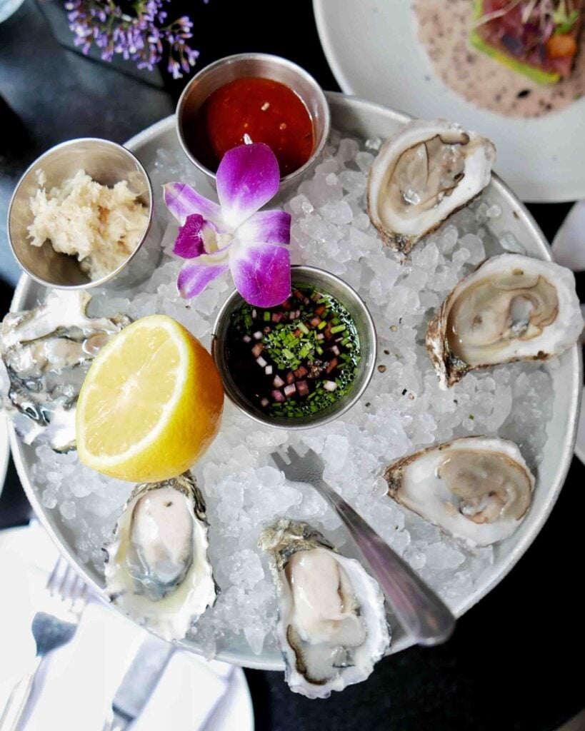 oysters on the half shell