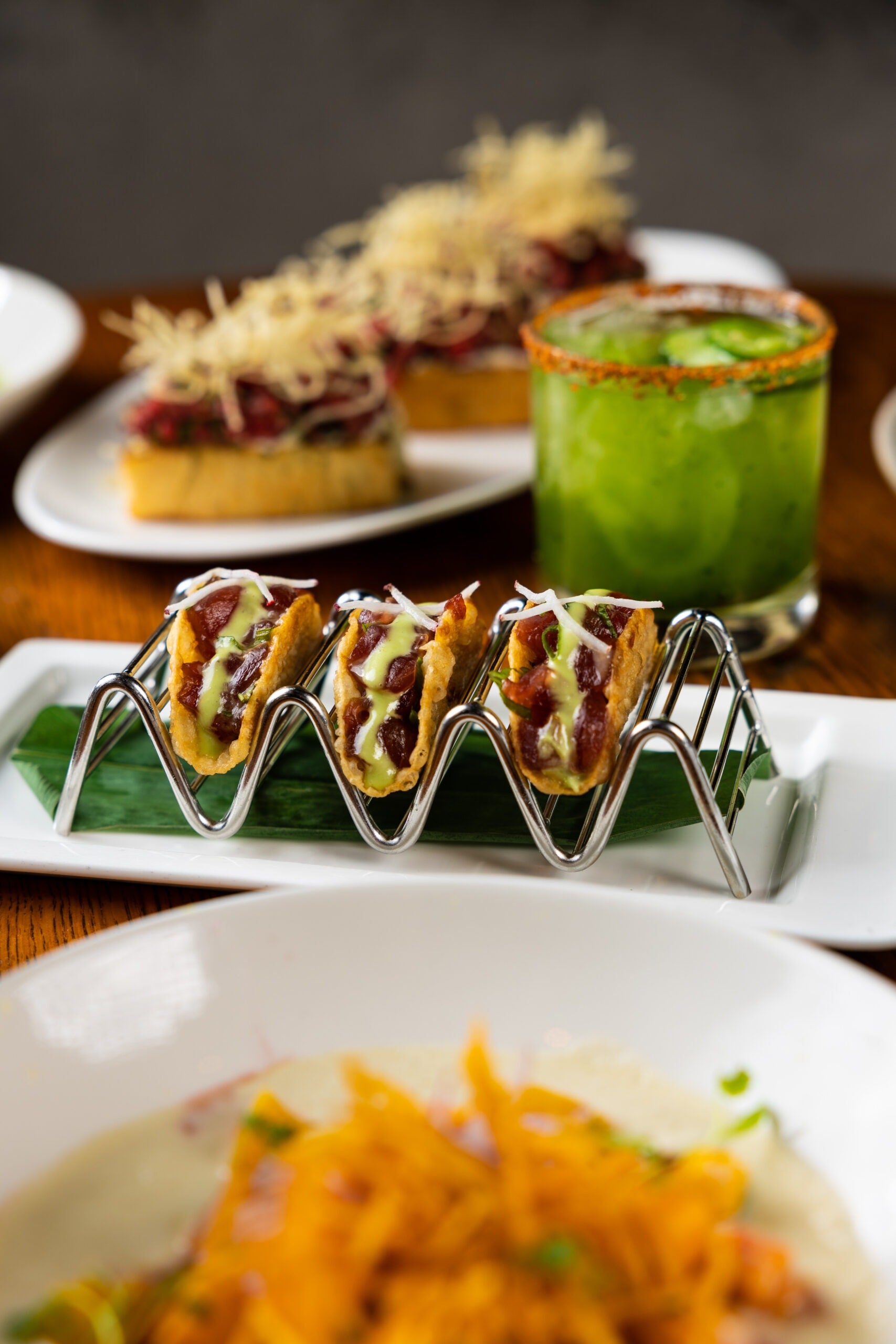 Tuna Poke Wonton Tacos