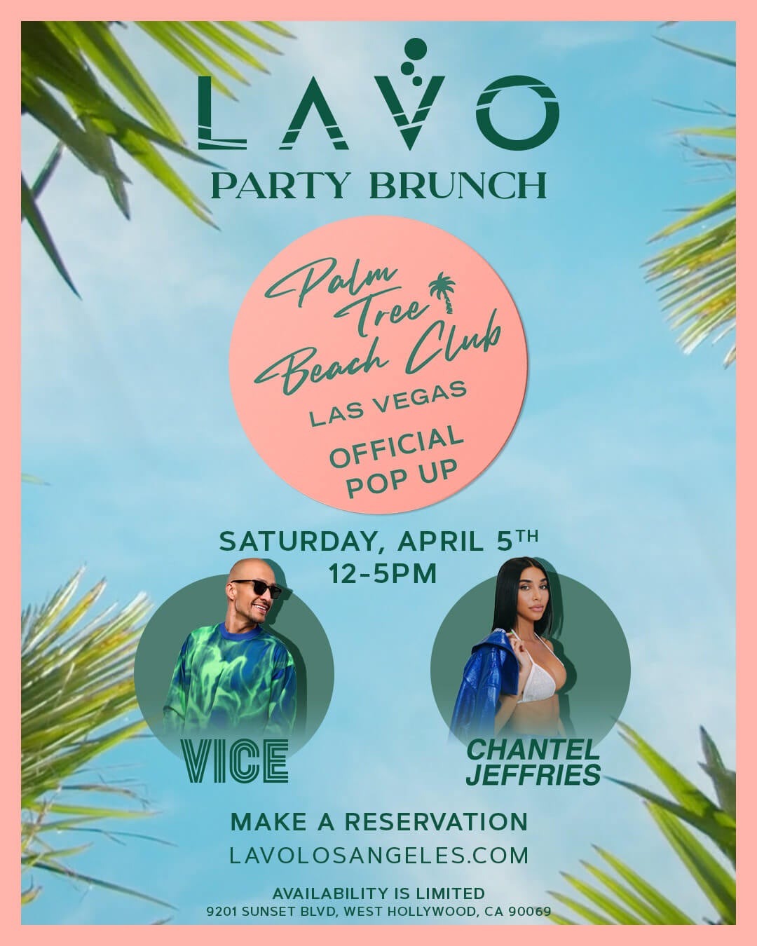 LAVO Party Brunch x Palm Tree Beach Official Pop Up