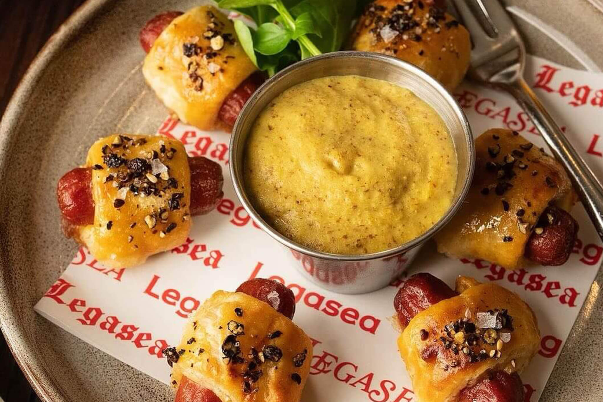 pigs in a blanket with mustard