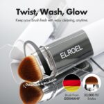 ELROEL White Color-Changing Foundation Stick with Brush - Medium to Full Coverage - Image 4