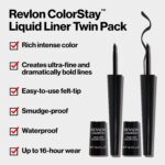 Revlon ColorStay Liquid Eyeliner, Smudgeproof, Long-lasting, Black (2-Pack) - Image 2