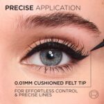 L'Oreal Paris Waterproof Liquid Eyeliner: 28HR Smudge-Proof Black. - Image 2