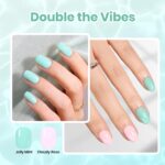 Mint Green Jelly Nail Polish - Quick Dry, Long-Lasting Summer Shine - Image 4