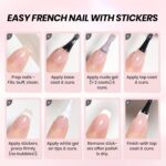 Beetles French Tip Gel Polish Set: DIY Manicure Kit for Women - Image 5