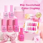 Beetles Summer Pink Gel Polish Set: 6 Colors, Long-Lasting - Image 2