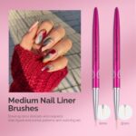 MelodySusie 5-Piece Nail Art Liner Brush Set for Precision Design - Image 4