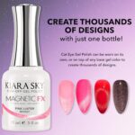 Kiara Sky Hot Pink Cat Eye Gel Nail Polish 15ml - Image 2