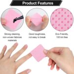 400 Nail Cotton Pads & Dispenser for Eyelash Extensions (Pink) - Image 4