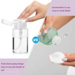 Clear Push Down Pump Dispenser Bottles for Liquids - 2 Pack - Image 3
