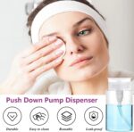 Clear Push Down Pump Dispenser Bottles for Liquids - 2 Pack - Image 4