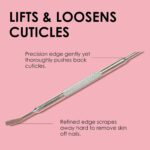 JAPONESQUE Dual-End Stainless Steel Cuticle Pusher and Trimmer Tool - Image 4