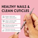 JAPONESQUE Dual-End Stainless Steel Cuticle Pusher and Trimmer Tool - Image 7