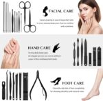 Professional 26-Piece Stainless Steel Manicure Set with Travel Case - Image 3