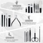18-Piece Professional Stainless Steel Manicure Set in Pink - Image 3