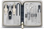 Luxury 9-in-1 Manicure Set in Leather Case - Image 2