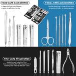 Comprehensive Manicure Pedicure Set with Travel Case - 19 Tools - Image 2
