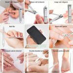 19-in-1 Stainless Steel Manicure & Grooming Kit for Travel - Image 3