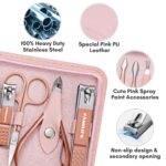 FAMILIFE 13-Piece Professional Nail Kit in Portable Pink Case - Image 3