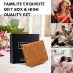 FAMILIFE 13-Piece Manicure Set with Brown Leather Case - Image 5