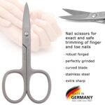 Premium Curved Stainless Steel Nail Scissors with Case - Germany - Image 2