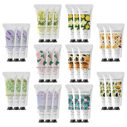 BODY & EARTH Hand Cream 30 Pack Hand Lotion Travel Size Small Gifts for Women Mini Lotion Bulk Bachelorette Party Favors Bridesmaid Gifts Stocking Stuffers Gifts for Christmas
