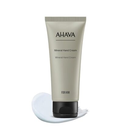 AHAVA Men's Mineral Hand Cream - Nourishing & Fast-Absorbing, Smoothes & Relieves Hands, Prevents Dryness, enriched with G-Force: Ginger Root, Ginseng, Ginkgo Biloba Leaf & Green Tea, 3.4 Fl.Oz