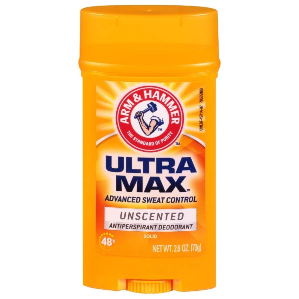 ARM & HAMMER ULTRAMAX Unscented Anti-Perspirant Deodorant, 5-Pack ARM & HAMMER ULTRAMAX Anti-Perspirant Deodorant Invisible Solid Unscented 2.60 oz (Pack of 5)