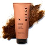 Acure Brightening Body Scrub - Exfoliating Body Scrub with Sea Salt, Scrubber for Men & Women to Smooth Sensitive Skin & Remove Dead Skin Cells, Exfoliator with Clay & Niacinamide Extract - 6 fl oz
