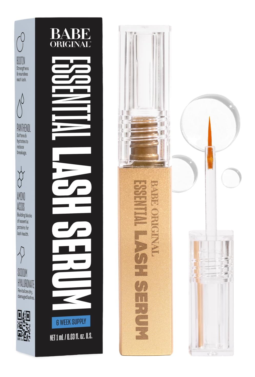 Babe Lash Serum: Enhance Fuller, Longer Natural Lashes & Brows. Babe Original Lash Serum - Fuller & Longer Looking Eyelashes, Advanced Lash Enhancing Treatment for Natural Lashes, Extensions & Eyebrows, Vegan & Cruelty-Free