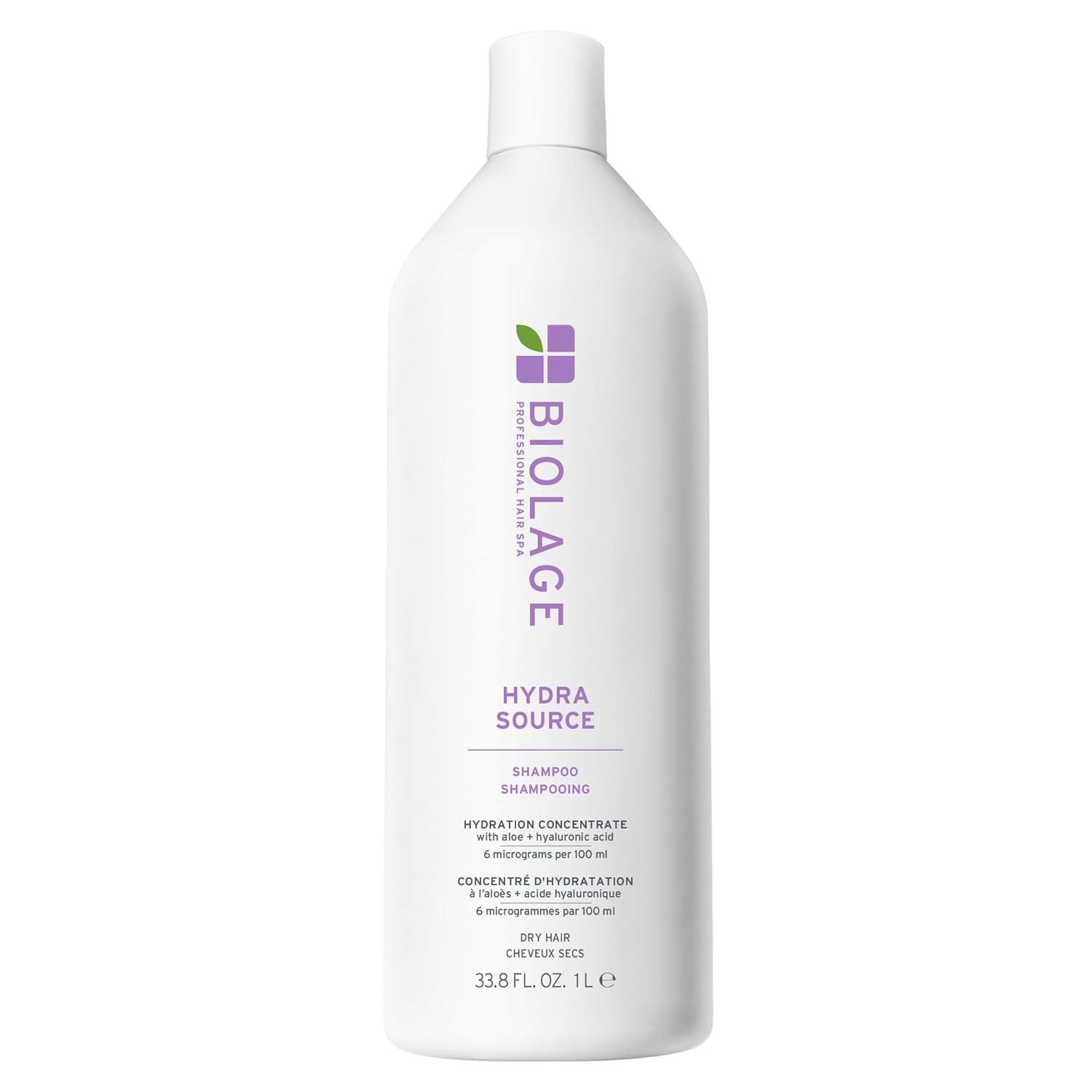 Biolage Hydra Source Shampoo: Moisturizes, Softens, Adds Shine, Vegan. Biolage Hydra Source Shampoo - For Fine to Medium Hair, Softens, Moisturizes & Adds Shine, For Dry Hair, Infused with Micro-Filtered Aloe Vera & Fermented Hyaluronic Acid, Vegan & Paraben-Free
